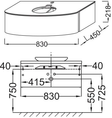    Jacob Delafon Presquile 85   ( EB1106-G1C)