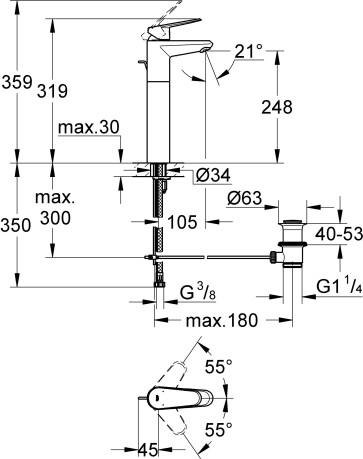  Grohe Eurodisc Cosmopolitan 23055002  