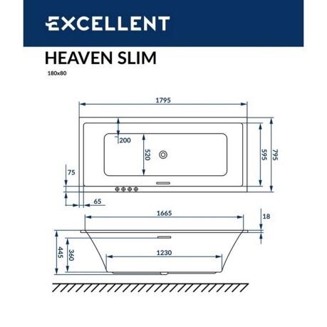  Excellent Heaven Slim 180x80 "LINE" ()
