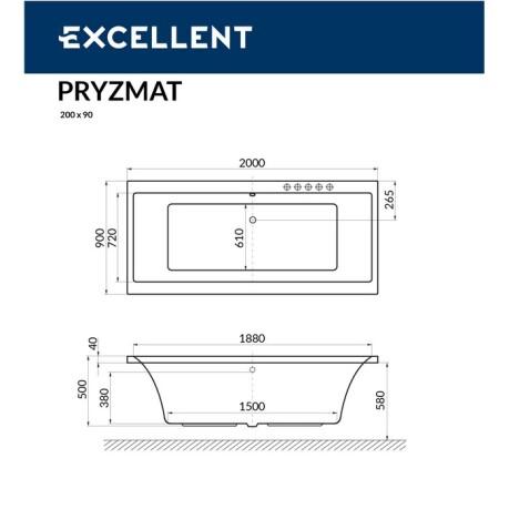  Excellent Pryzmat 200x90 "SMART" ()