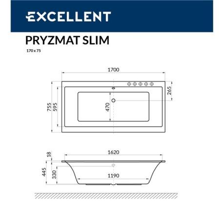  Excellent Pryzmat Slim 170x75 "SMART" ()