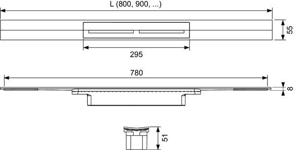    TECEdrainprofile 90 ,  (670900)