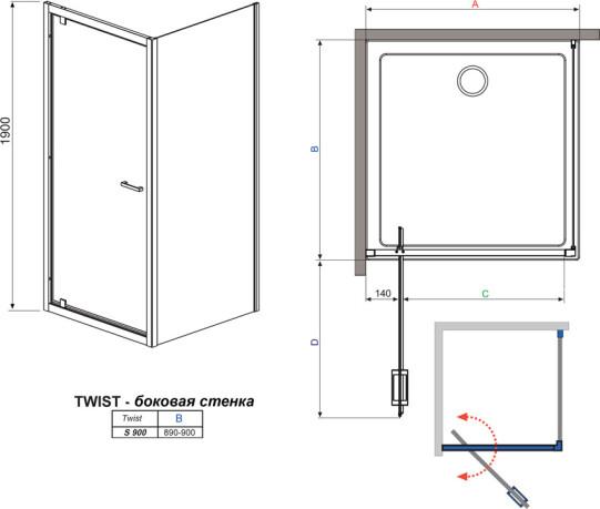   Radaway Twist S 90  