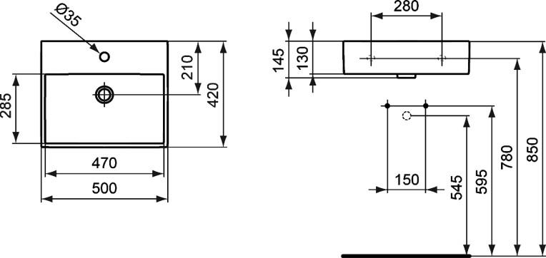  Ideal Standard Strada K077701 50 