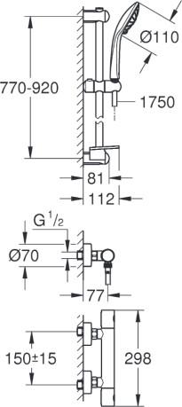   Grohe Grohtherm 1000 Cosmopolitan m 34321002