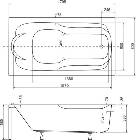   Besco Bona 180x80 WAB-180-PK